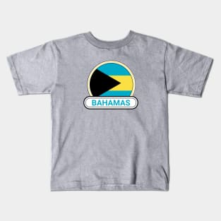 Bahamas Country Badge - Bahamas Flag Kids T-Shirt